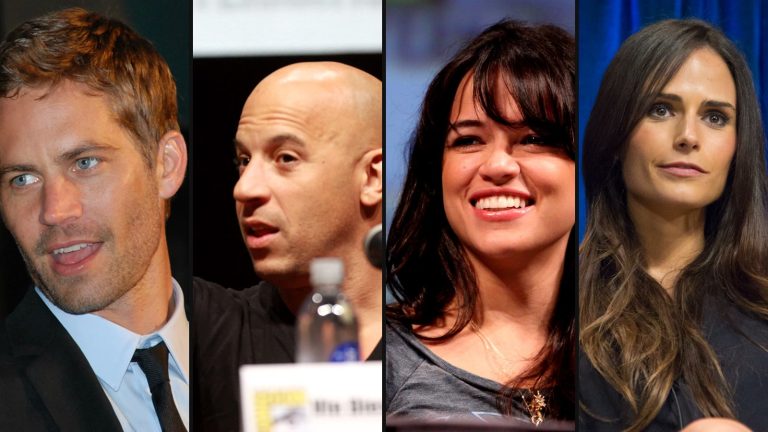 Fast & Furious-skuespillere — Paul Walker, Vin Diesel, Michelle Rodriguez, Jordana Brewster