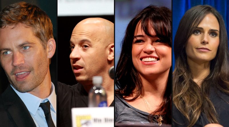 Fast & Furious-skuespillere — Paul Walker, Vin Diesel, Michelle Rodriguez, Jordana Brewster